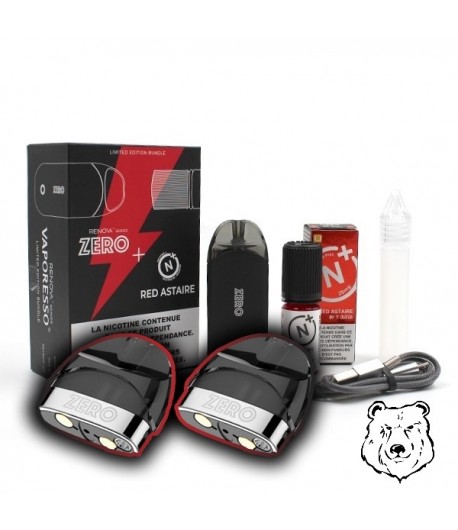 Pack Vaporesso Zero + Sel de Nicotine Red Astaire 20mg - Vaporesso/ T-Juice + 2 Cartouches